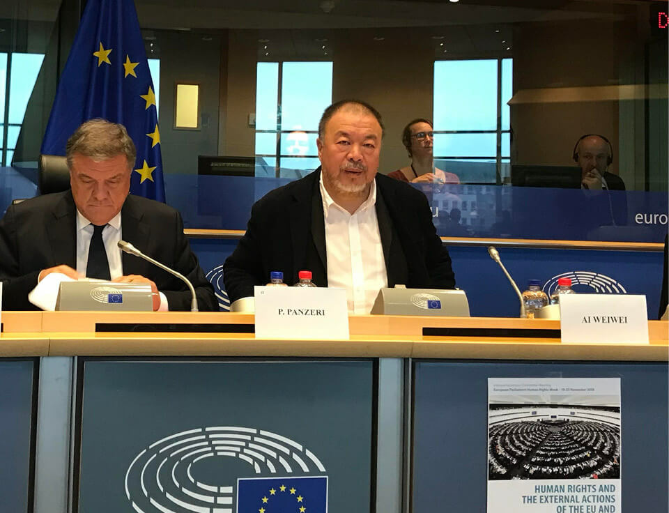 Ai Weiwei delivers keynote EU speech for Human Rights Week