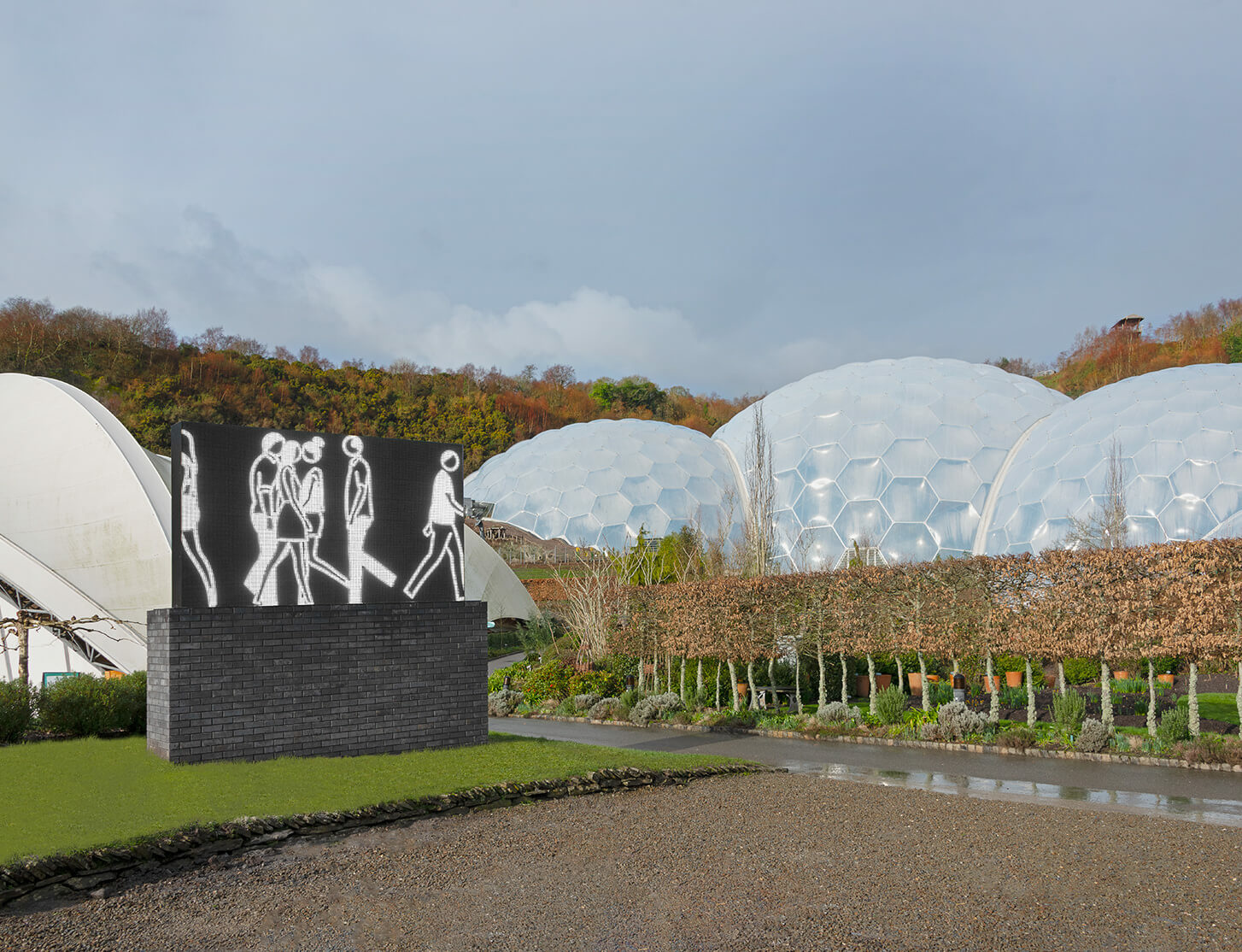 Julian Opie unveils installation at The Eden Project in Cornwall