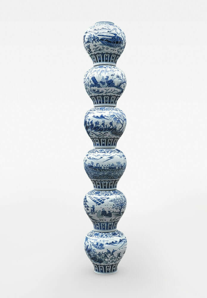 Vases with Refugee Motif as a Pillar