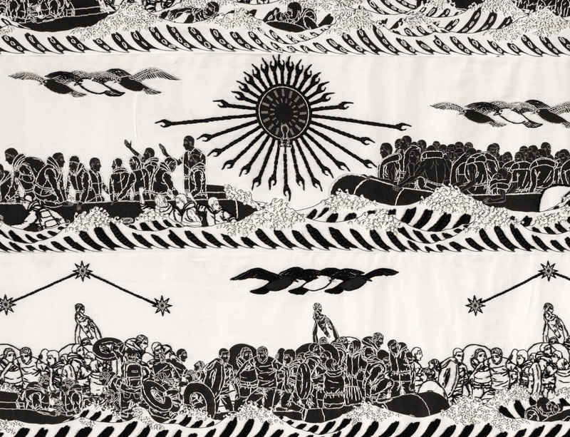 Ai Weiwei's collaboration with charity Fine Cell Work supporting skill training in UK prisons