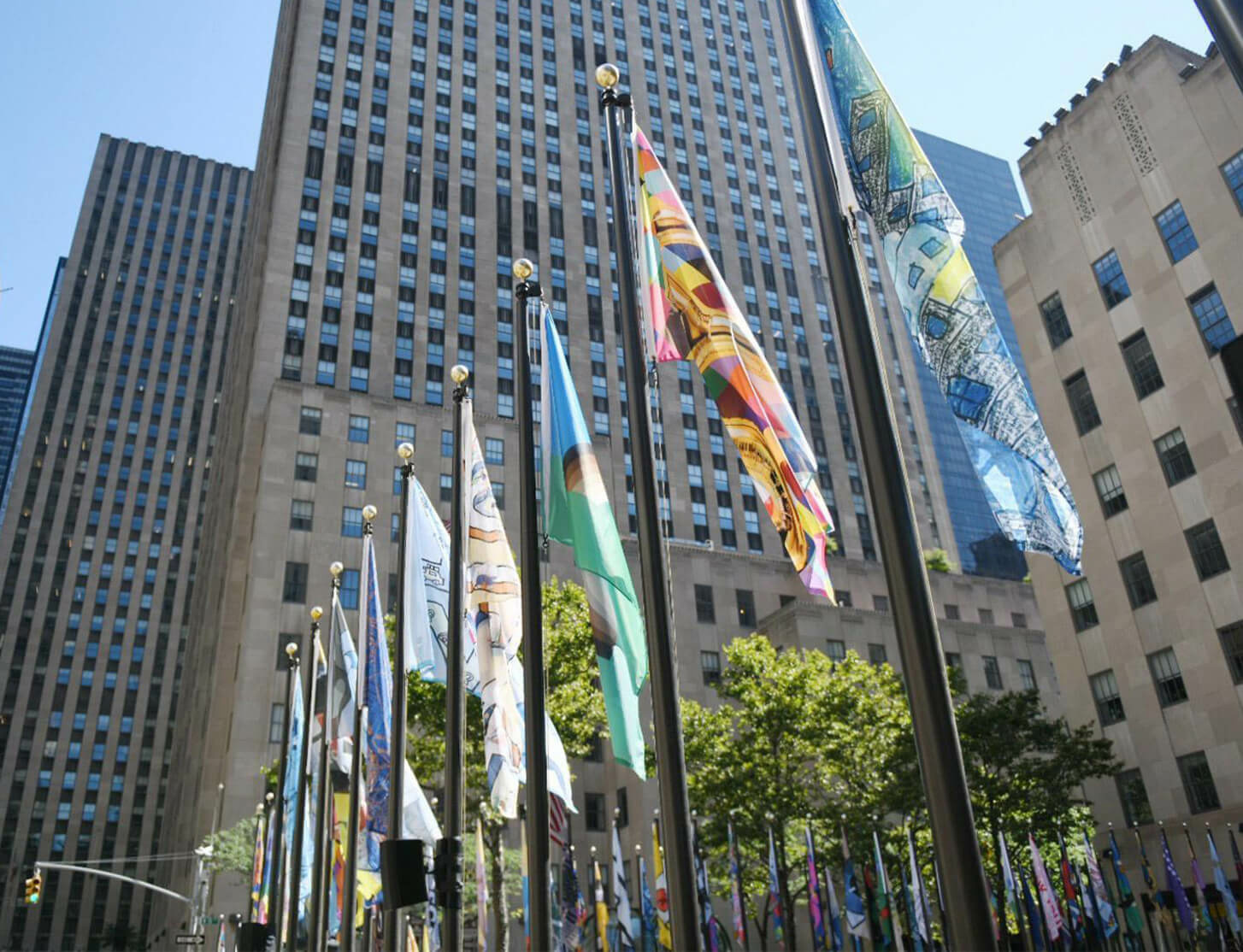 Marina Abramović and Carmen Herrera featured in The Flag Project at Rockefeller Center