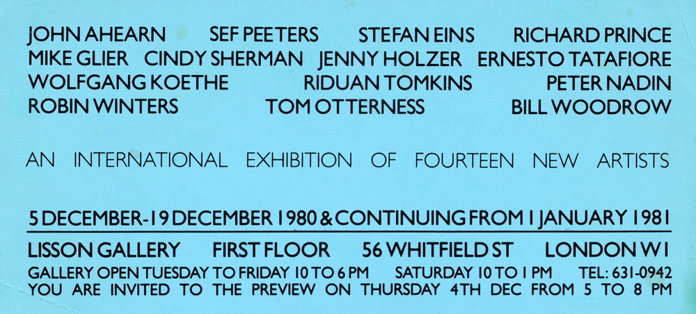 An International Exhibition of Fourteen New Artists