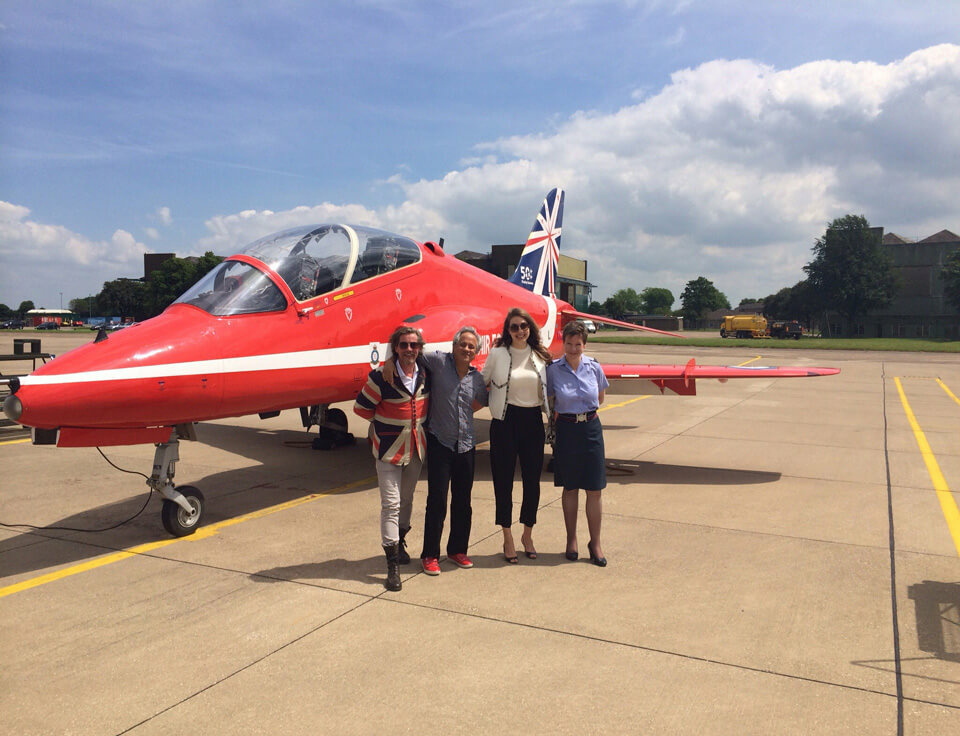 Collaboration between Anish Kapoor and The Red Arrows