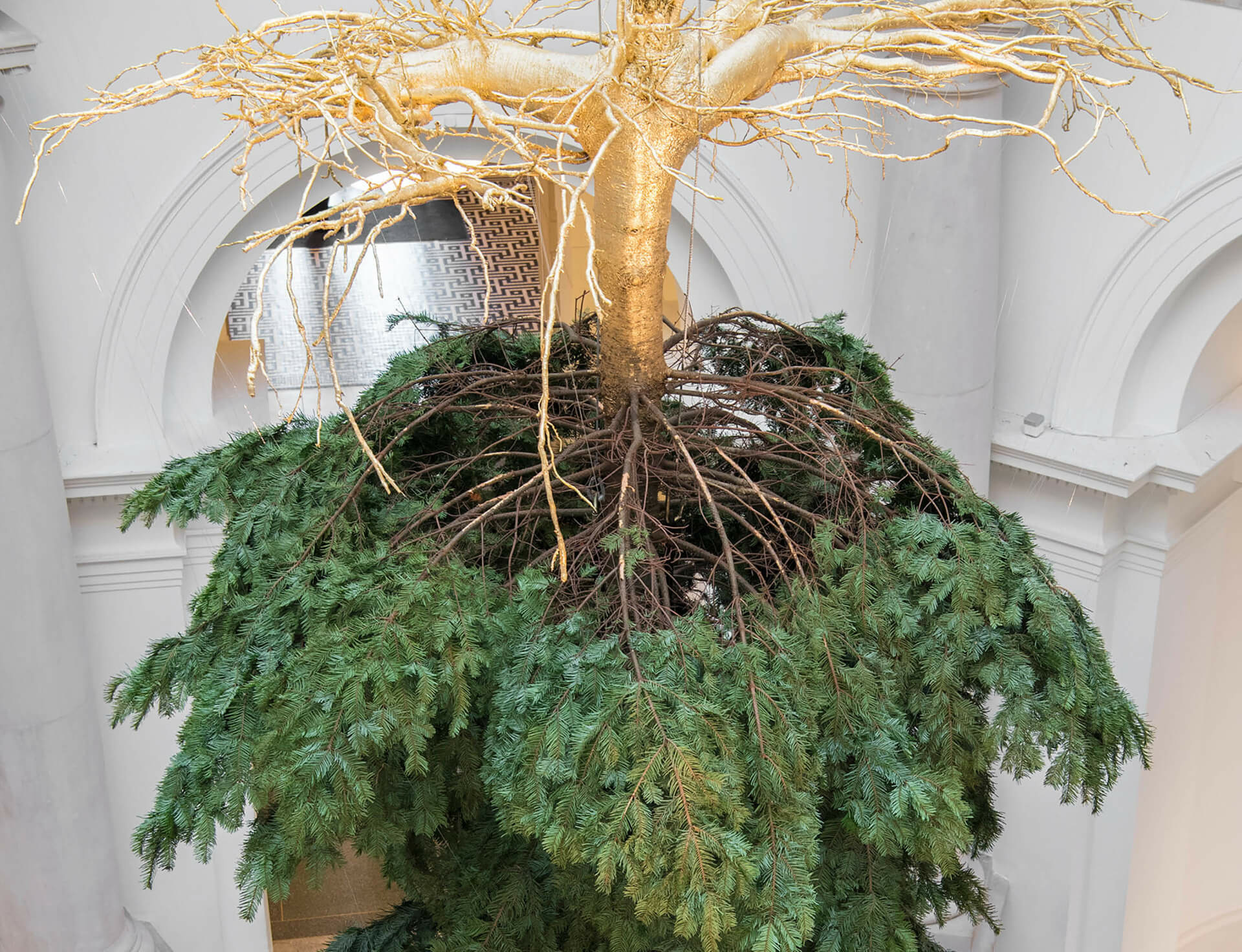 A Christmas tree by Shirazeh Houshiary unveiled at Tate Britain